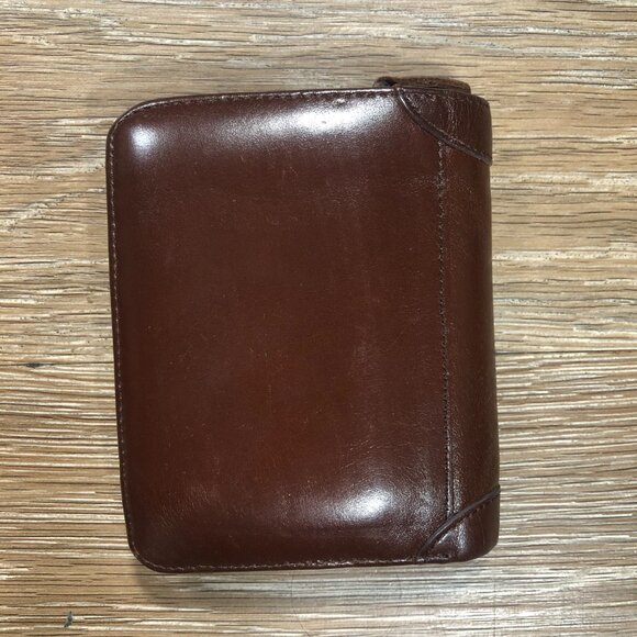 Manbang Mens Brown Leather Zip Pocket Wallet Card ID Holders - Picture 2 of 6
